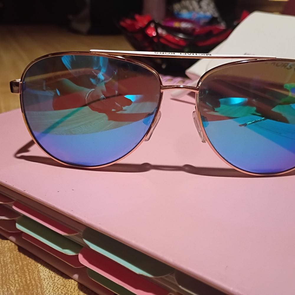 Michael Kors Blue and Gold Sunglasses